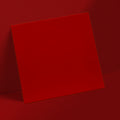 紅色觸感紙光身利是封正方形款正面，D605P，8.8 × 8.8cm