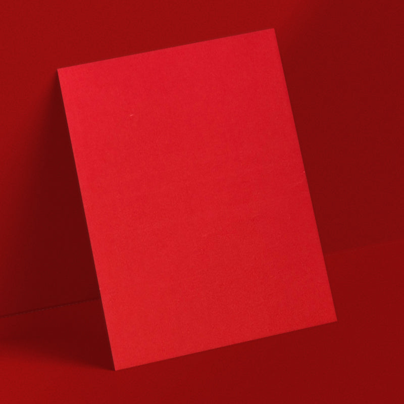 拉絲紋紅光身利是封中型長方形款正面，C201P，8.8 × 12cm