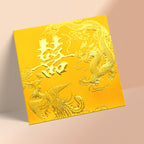 金色龍鳳結婚利是封正面（KA34）