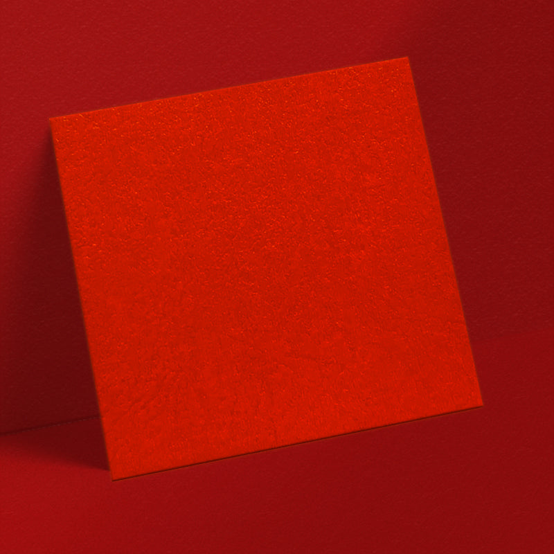 有紋紅色光身利是封正方形款正面，D613P，8.8 × 8.8cm